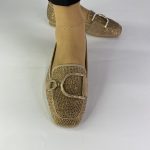 1905 Μπαλαρίνες με στρας σε πούρο-μπέζ - Image 4