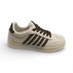 020 μπέζ Sneakers με Ενισχυμένη Σόλα και Διπλή Ραφή - Image 6