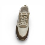 88-109 Sneakers με Δίχτυ και Ανάγλυφες Λεπτομέρειες σε αποχρώσεις του καφέ - Image 6