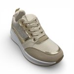 88-109 Sneakers με Δίχτυ και Ανάγλυφες Λεπτομέρειες σε αποχρώσεις του μπέζ - Image 5
