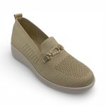 11016 Γυναικεία Υφασμάτινα Παπούτσια σε Μπέζ. - Image 5