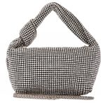 21950 Τσάντα χειρός σε ασημί με στρας - Image 3