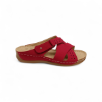 DMY 7788 Aνατομική παντόφλα σε κόκκινο με αυτοκόλλητο