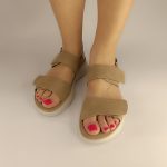 9130 ανατομικό πέδιλο με σκράτς σε μπέζ χρωμα - Image 3