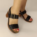 3171 μαύρο πεδιλο με τοκά - Image 3