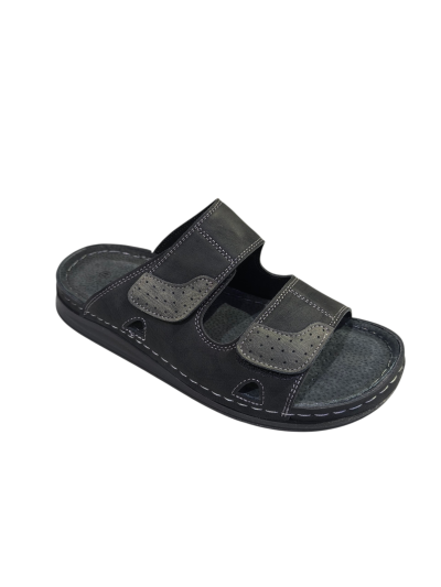 260379 Ανδρικές παντόφλες  σε μαυρο χρώμα